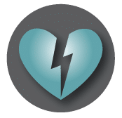 symbol of a broken heart